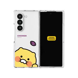 [S2B] KAKAO FRIENDS CHOONSIK Clear Slim Case for Galaxy Z Fold6 – Precise Fit, Transparent PC Material, Microdot Coating, Wireless Charging Compatible - Made in Korea